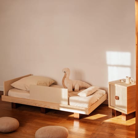 Kinderbett Heju X Nobodinoz holz natur / 76 x 166 cm - NOBODINOZ