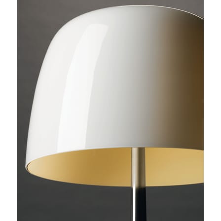 Lampe de table Lumière Piccola métal verre blanc / Variateur - H 35 cm/ Rodolfo Dordoni, 1990 - Foscarini