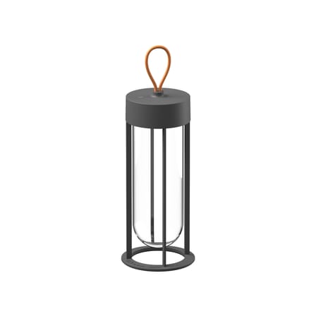 Lampe extérieur sans fil rechargeable In Vitro Unplugged LED métal verre gris / By Starck - Flos