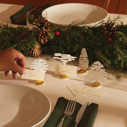 Set de 4 marque-place Barkplace Tree métal / H 4 cm - Alessi