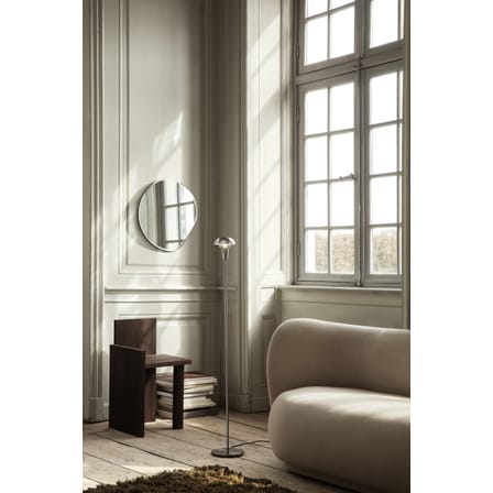 Miroir mural Pond Small gris argent métal / 52 x 50 cm - Ferm Living