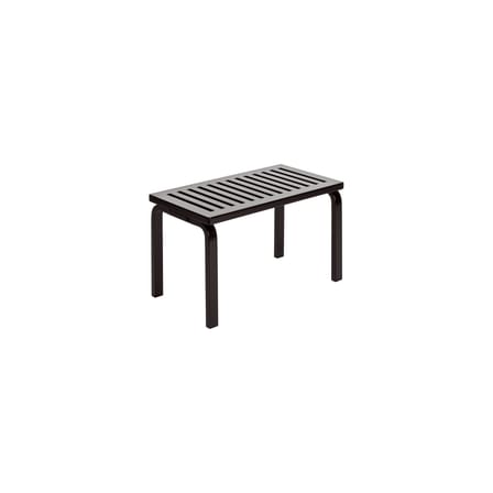 Panchina 153B legno nero / L 72,5 cm - Alvar Aalto, 1945 / Seduta a doghe - ARTEK