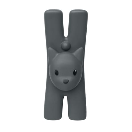 Set de 2 pinces Lampo Chat plastique noir / Aimantée - Alessi