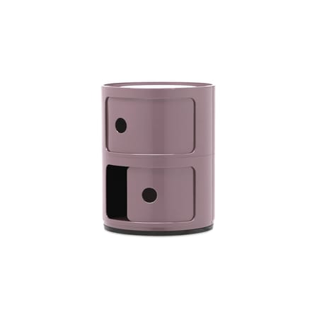 Portaoggetti Componibili materiale plastico viola / Cassettiera a 2 cassetti - H 40 cm - Anna Castelli Ferrieri, 1968 - Kartell