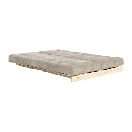 Canapé convertible Roots / L 140 cm - 3 positions couleur crème douce / Structure pin clair - KARUP
