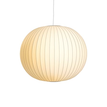 Suspension Bubble Ball tissu blanc / Medium- Motifs verticaux / George Nelson, 1947 - Hay