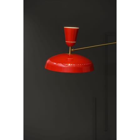 Suspension G1 métal rouge / Réédition 1951, Pierre Guariche - L 115 cm - SAMMODE STUDIO