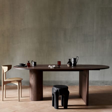 Table à rallonge Pylo bois marron / L 160-210 x larg 100 cm - Ferm Living