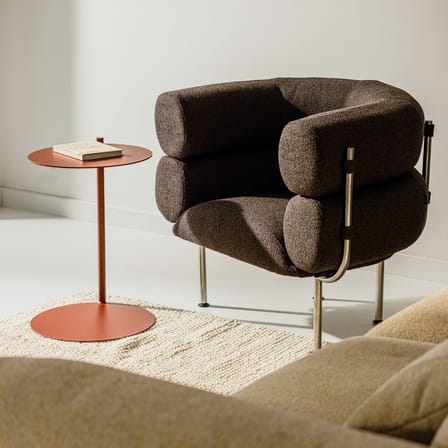 Table d'appoint Ande métal rouge / Ø 40 x H 55 cm - NOO.MA