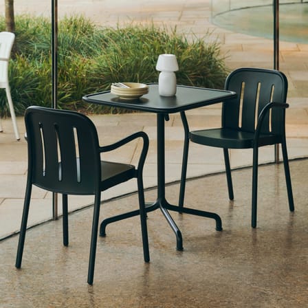 Table rectangulaire Deville métal blanc / 60 x 70 cm - Hay