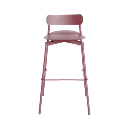 Tabouret haut empilable Fromme métal rouge / H 75 cm - Aluminium - Petite Friture