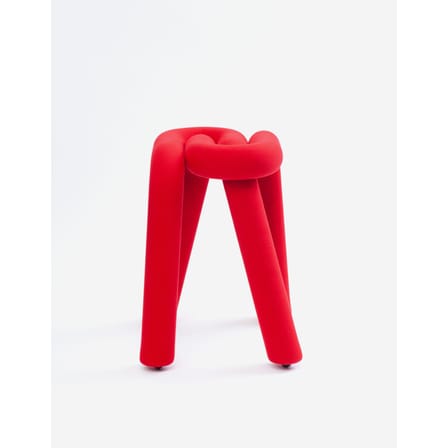 Tabouret rembourré Bold tissu rouge - Moustache