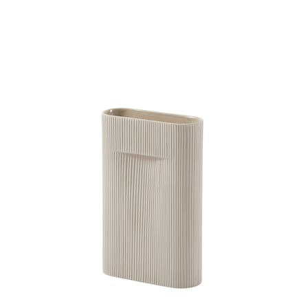 Vaso Ridge Medium ceramica bianco beige / H 35 cm - Terracotta - Muuto