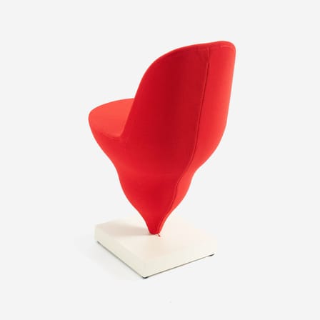 Chaise rembourrée Gelato tissu rouge - Moustache