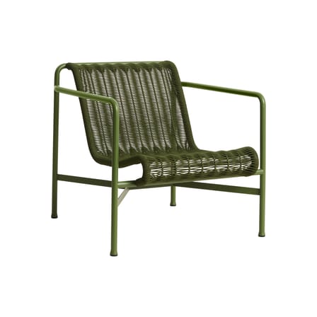 Fauteuil bas Palissade Cord vert / Corde tissu recyclé - Hay