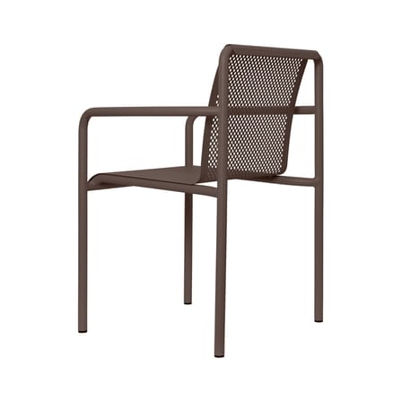 Fauteuil de repas Dapple métal marron / Perforé - Ferm Living