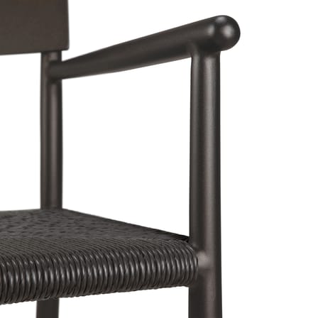 Fauteuil de repas Elin métal marron / Assise corde - Ethnicraft