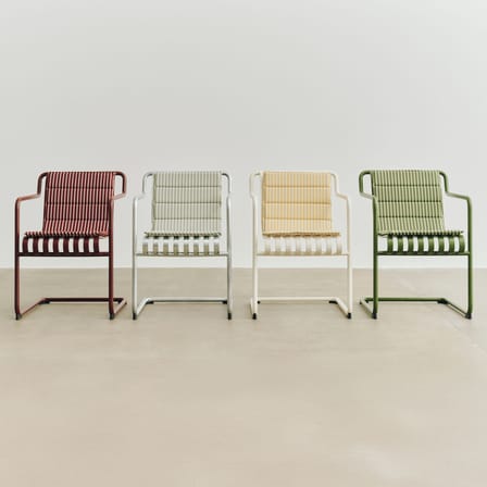 Fauteuil de repas Palissade Cantilever métal vert / Large - Hay