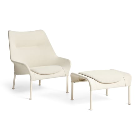 Fauteuil lounge O2 tissu blanc - Hay