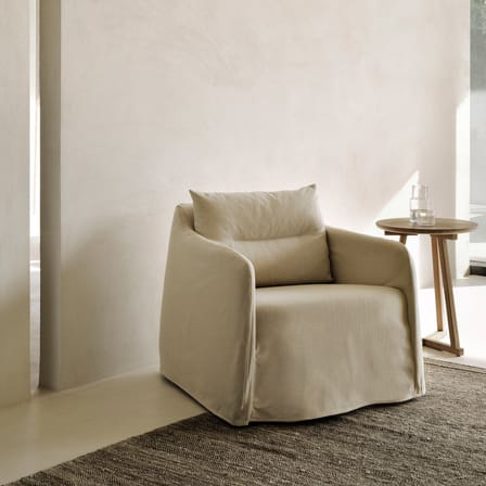 Fauteuil rembourré Weave tissu blanc - Ethnicraft