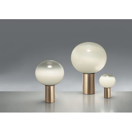 Lampe de table Laguna verre blanc or métal / Ø 26 x H 38 cm - Artemide