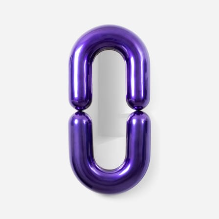 Miroir mural Zodiac Bumper Large céramique violet /  L 55 x H 110 cm - Jean-Baptiste Fastrez, 2020 - Moustache