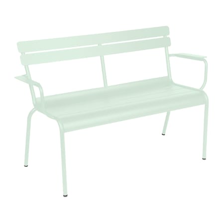 Panca con schienale Luxembourg metallo verde / 2 Posti - L 131 cm - Fermob