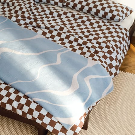 Plaid Felu bleu / 150 x 200 cm - NOO.MA