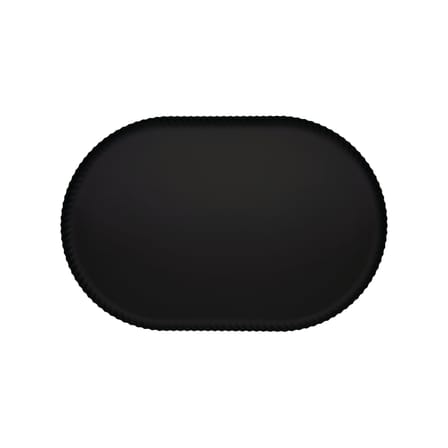 Plateau Pleats métal noir / 46 x 31 cm - Alessi
