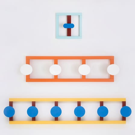 Portemanteau mural Hook 2 bois multicolore / By Nathalie du Pasquier - 75,9 x 24 cm - raawii
