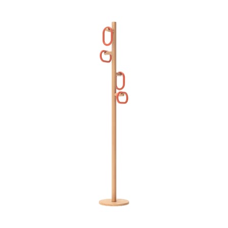 Portemanteau sur pied Fernand bois orange / H 180 cm - Hartô