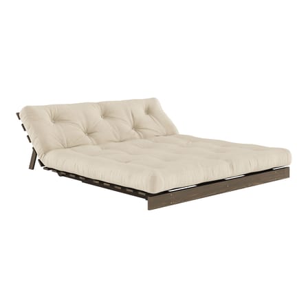 Divano convertibile Roots legno beige / L 160 cm - 3 posizioni / Struttura marrone - KARUP DESIGN