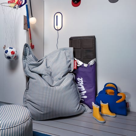 Sitzkissen Point Terry textil blau / Stoff Schwamm - Ø 50 cm - Fatboy