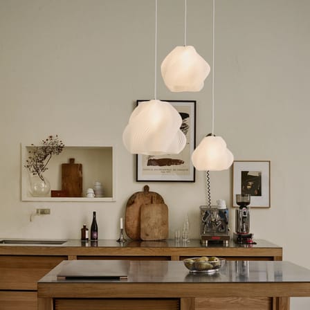 Suspension Soft Serve 03 blanc / Ø 37 x H 30 cm - CRÈME ATELIER