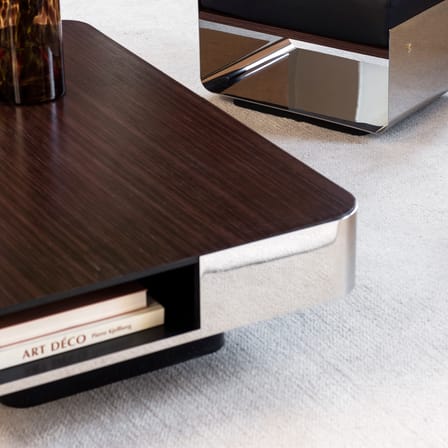 Table basse Lounge bois marron / Palissandre - 120 x 80 cm - RED Edition