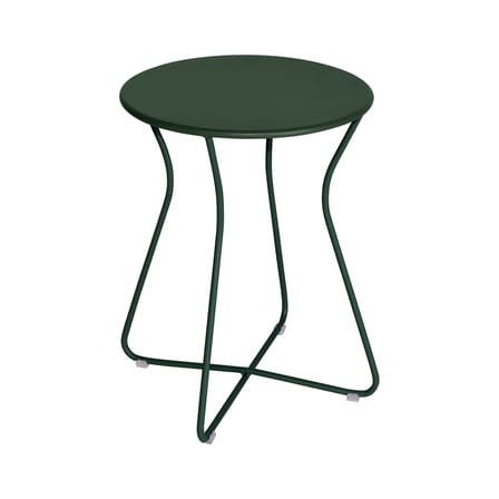 Tabouret Cocotte métal vert / Table d'appoint - H 45 cm - Fermob