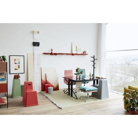 Tabouret Stool-Tool plastique gris / Multifonction - Vitra