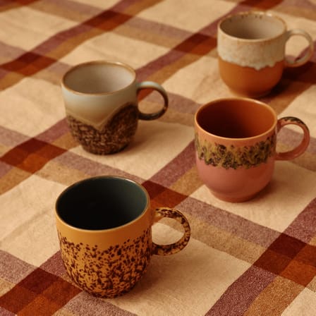Set de 4 tasses à café 70s ceramics / 25 cl - HK LIVING