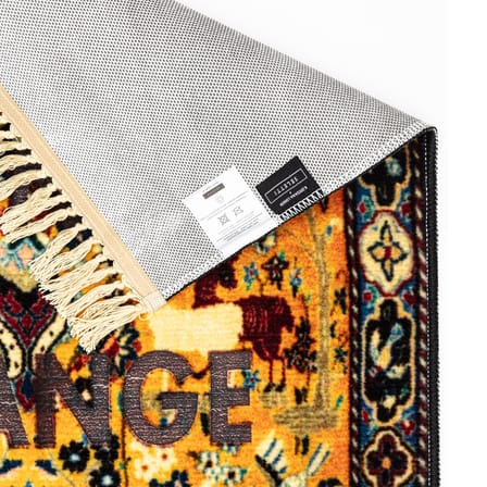 Teppich Burnt - Change textil bunt / 80 x 120 cm - Durch Verbrennung erhaltene Beschriftung - Seletti