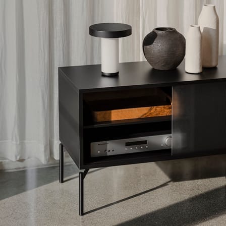 Met Television table wood black / W 160 x H 60 cm - NOO.MA