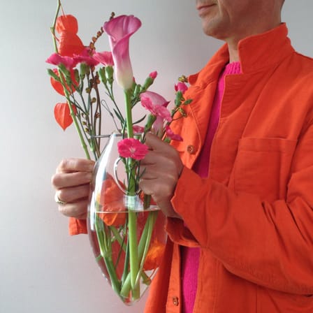 Vase Paresseux verre transparent à suspendre - Tsé-Tsé