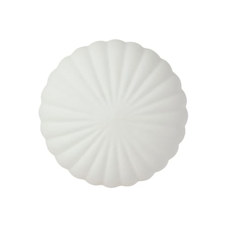 Wandleuchte mit Stromkabel Kumu glas weiß / Ø 25 cm - HÜBSCH