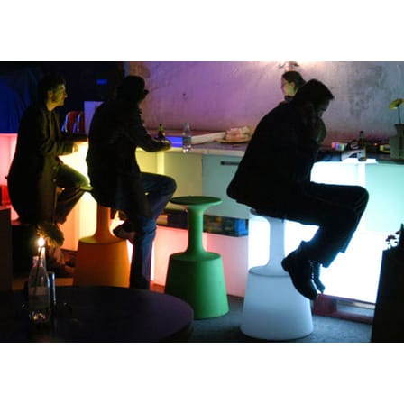 Tabouret de bar Drink plastique blanc / H 75 cm / Seconde vie - Slide