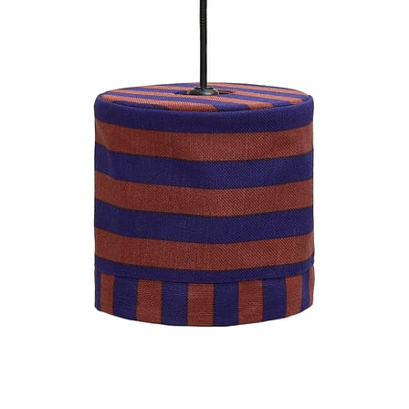 Abat-jour Linda tissu bleu / Ø 20 x H 21 cm - NOBODINOZ
