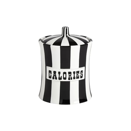 Boîte Vice - CALORIES céramique noir / Ø 13 x H 17 cm - Jonathan Adler