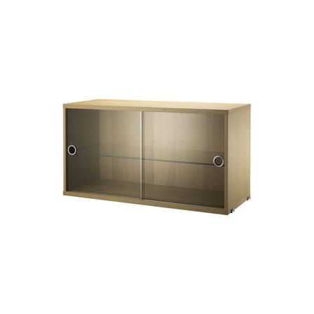 Caisson / Portes vitrées coulissantes - L 78 x P 30 x H 42 cm - String Furniture