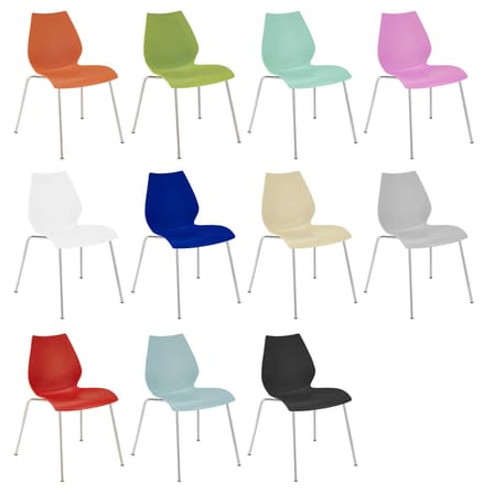 Chaise empilable Maui plastique noir - Kartell