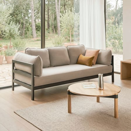 Couchtisch Disc holz natur / Ø 80 cm – massive Eiche - TIPTOE