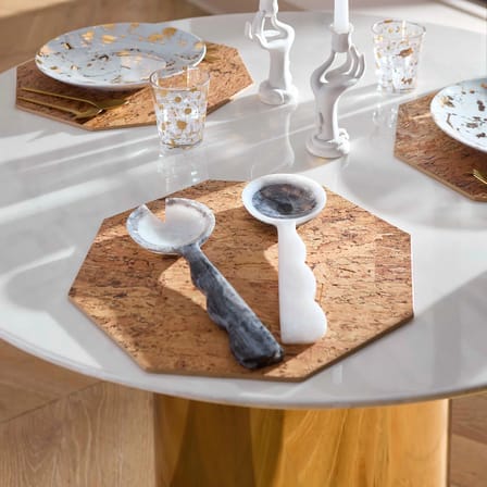Couverts à salade Como / Effet marbré - Jonathan Adler