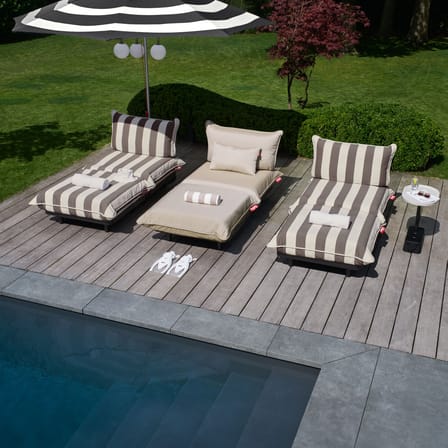 Bain de soleil Paletti tissu marron / L 100 x P 190 cm - Fatboy